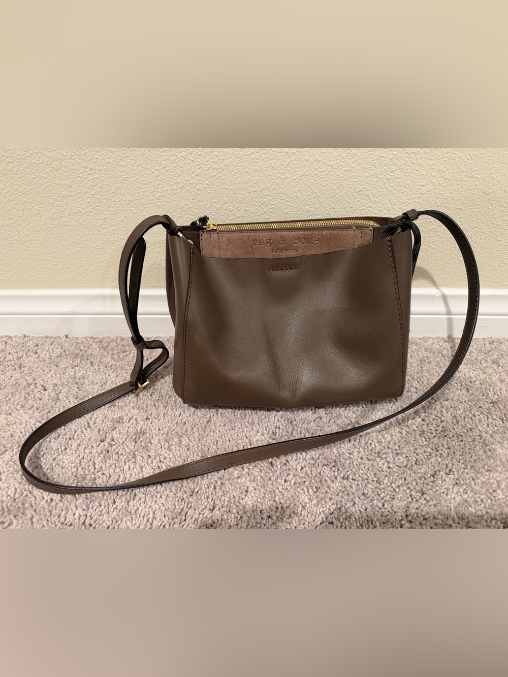 Rag & Bone Brown Leather Passenger Crossbody Bag